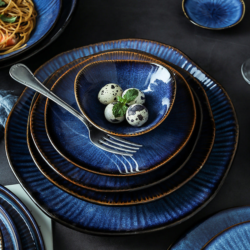 Blue Ceramic Patterned Tableware